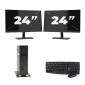 Atrust t176 USFF - Intel Atom x5-E8000 - 8GB RAM - 256GB SSD - Windows 11 + 2x 24 ίντσες Monitor