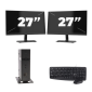 Atrust t176 USFF - Intel Atom x5-E8000 - 8GB RAM - 256GB SSD - Windows 11 + 2x 27 ίντσες Monitor