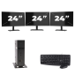 Atrust t176 USFF - Intel Atom x5-E8000 - 8GB RAM - 256GB SSD - Windows 11 + 3x 24 ίντσες Monitor