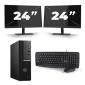 Dell Optiplex 7080 USFF - Intel Core i5-10th Generation - 8GB RAM - 256GB SSD - Windows 11 + 2x 24 ιντσών οθόνη