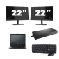 Fujitsu Lifebook E5410 - Intel Core i5-10th Generation - 14 ιντσών - 8GB RAM - 256GB SSD - Windows 11 Home + 2x 22 ιντσών οθόνη