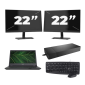 Fujitsu LIFEBOOK E5410 - Intel Core i3-10th Generation - 14 ιντσών - 8GB RAM - 256GB SSD - Windows 11 Home + 2x 22 inch Monitor