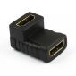 Προσαρμογέας HDMI F/F 90° επίχρυσο