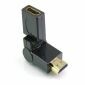 Περιστρεφόμενος προσαρμογέας HDMI αρσενικό σε θηλυκό 360 μοιρών 90 γωνιών, επιχρυσωμένο
