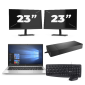 HP Elitebook 830 G7 - Intel Core i7-10th Generation - 13 ιντσών - 8GB RAM - 256GB SSD - Windows 11 + 2x 23 ιντσών οθόνη
