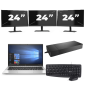 HP Elitebook 830 G7 - Intel Core i7-10th Generation - 13 ιντσών - 8GB RAM - 256GB SSD - Windows 11 + 3x 24 ιντσών οθόνη