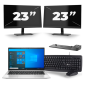 HP EliteBook 830 G8 - Intel Core i5 11ης γενιάς - 13 ίντσες - 16GB RAM - 256GB SSD - Windows 11 + 2x Οθόνη 23 ιντσών