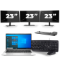 HP EliteBook 830 G8 - Intel Core i5 11ης γενιάς - 13 ίντσες - 16GB RAM - 256GB SSD - Windows 11 + 3x Οθόνη 23 ιντσών