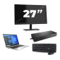 HP EliteBook 840 G8 - Intel Core i7 11ης γενιάς - 14 ίντσες - 16GB RAM - 256GB SSD - Windows 11 Home + 1x Οθόνη 27 ιντσών