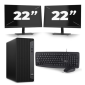 HP Eliteedesk 800 G6 Tower - Intel Core I5-10E Generation - 8GB RAM - 256GB SSD - Windows 11 + 2x 22 ιντσών οθόνη