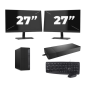 HP EliteDesk 800 G6 Tower - Intel Core i7 10ης γενιάς - 16GB RAM - 256GB SSD - Windows 11 + 2x Οθόνη 27 ιντσών