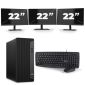 HP Elitedesk 800 G6 Tower - Intel Core i5-10th Generation - 8GB RAM - 256GB SSD - Windows 11 + 3x 22 ιντσών οθόνη