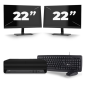 HP EliteDesk 800 G6 USFF - Intel Core i7 10ης γενιάς - 16GB RAM - 256GB SSD - Windows 11 + 2x Οθόνη 22 ιντσών
