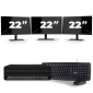 HP EliteDesk 800 G6 USFF - Intel Core i7 10ης γενιάς - 16GB RAM - 256GB SSD - Windows 11 + 3x Οθόνη 22 ιντσών