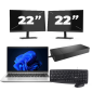 HP ProBook 440 G9 - Intel Core i3 12ης γενιάς - 14 ίντσες - 16GB RAM - 256GB SSD - Windows 11 + 2x Οθόνη 22 ιντσών