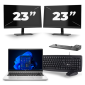 HP ProBook 640 G8 - Intel Core i5 11ης γενιάς - 14 ίντσες - 16GB RAM - 256GB SSD - Windows 11 + 2x Οθόνη 23 ιντσών
