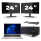 HP ProBook 640 G8 - Intel Core i5 11ης γενιάς - 14 ίντσες - 16GB RAM - 256GB SSD - Windows 11 + 2x Οθόνη 24 ιντσών