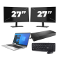 HP ProBook 640 G8 - Intel Core i5 11ης γενιάς - 14 ίντσες - 16GB RAM - 256GB SSD - Windows 11 Home + 2x Οθόνη 27 ιντσών