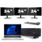 HP ProBook 640 G8 - Intel Core i5 11ης γενιάς - 14 ίντσες - 16GB RAM - 256GB SSD - Windows 11 + 3x Οθόνη 24 ιντσών