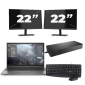 HP ZBook Firefly 14 G8 - Intel Core i7 11ης γενιάς - 14 ίντσες - 16GB RAM - 256GB SSD - Windows 11 Home + 2x Οθόνη 22 ιντσών