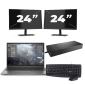 HP ZBook Firefly 14 G8 - Intel Core i7 11ης γενιάς - 14 ίντσες - 16GB RAM - 256GB SSD - Windows 11 Home + 2x Οθόνη 24 ιντσών