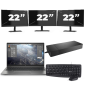 HP ZBook Firefly 14 G8 - Intel Core i7 11ης γενιάς - 14 ίντσες - 16GB RAM - 256GB SSD - Windows 11 Home + 3x Οθόνη 22 ιντσών