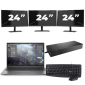 HP ZBook Firefly 14 G8 - Intel Core i7 11ης γενιάς - 14 ίντσες - 16GB RAM - 256GB SSD - Windows 11 Home + 3x Οθόνη 24 ιντσών