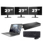 HP ZBook Firefly 14 G8 - Intel Core i7 11ης γενιάς - 14 ίντσες - 16GB RAM - 256GB SSD - GPU - Windows 11 Home + 3x Οθόνη 27 ιντσών