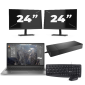 HP ZBook Firefly 15 G7 - Intel Core i7-10th Generation - 15 ιντσών - 8GB RAM - 256GB SSD - Windows 11 + 2x 24 ιντσών οθόνη