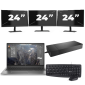HP ZBook Firefly 15 G7 - Intel Core i7-10th Generation - 15 ιντσών - 8GB RAM - 256GB SSD - Windows 11 + 3x 24 ιντσών οθόνη