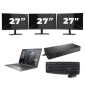 HP ZBook Firefly 15 G7 - Intel Core i7 10ης γενιάς - 15 ίντσες - 16GB RAM - 256GB SSD - GPU - Windows 11 Home + 3x Οθόνη 27 ιντσών