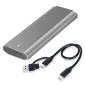 512GB M.2 SATA SSD + περίβλημα υψηλής ταχύτητας 3.1 USB C (PCIE 10GBPS) - αλουμίνιο