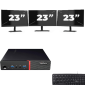 Lenovo ThinkCentre M700 USFF - Intel Core i3-6ης γενιάς - 8GB RAM - 256GB SSD - Windows 11 + 3x 23 ίντσα Monitor