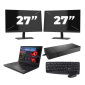 Lenovo ThinkPad A485 - AMD Ryzen 5 2500U - 14 ίντσες - 8GB RAM - 256GB SSD - Windows 11 Home + 2x 27 ίντσες Monitor