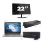 Lenovo ThinkPad T14 Gen 1 - AMD Ryzen 5 PRO 4650U - 14 ίντσες - 8GB RAM - 256GB SSD - Windows 11 Home + 1 οθόνη 22 ιντσών
