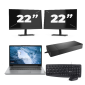 Lenovo ThinkPad T14 Gen 1 - AMD Ryzen 5 PRO 4650U - 14 ίντσες - 8GB RAM - 256GB SSD - Windows 11 Home + 2 οθόνες 22 ιντσών