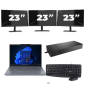 Lenovo ThinkPad X13 - AMD Ryzen 3 PRO 4450U - 13 ίντσα - 8GB RAM - 256GB SSD - Windows 11 Home + 3x 23 ίντσα Monitor