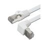 CAT5e Καλώδιο UTP Patch ευθείας προς ορθή γωνία, 150 CM, λευκό