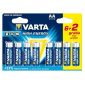 Αλκαλική μπαταρία υψηλής ενέργειας VARTA, AA/LR6, 1.5V, 6+2 Δωρεάν!