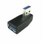 Προσαρμογέας USB 3.0 A αρσενικό σε θηλυκό κατακόρυφο αριστερή γωνία 90 μοιρών