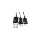 Καλώδιο φόρτισης Micro USB 2 ΣΕ 1 για κινητό τηλέφωνο ή tablet 1.0 M