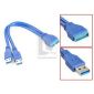 Διπλό USB 3.0 A Male σε 20-pin Header Male