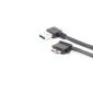Καλώδιο μετατροπέα USB 3.0 σε ορθή γωνία Micro USB B 3.0, 27 CM