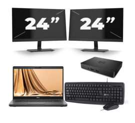 Dell Latitude 5401 - Intel Core i7-9st Generation - 14 ιντσών - 8GB RAM - 256GB SSD - Windows 11 + 2x 24 ιντσών οθόνη