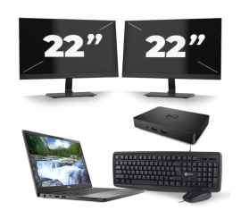 Dell Latitude 7300 - Intel Core i5-8th Generation - 13 ιντσών - 8GB RAM - 256GB SSD - Windows 11 + 2x 22 ιντσών οθόνη