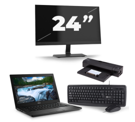 Dell Latitude 7390 - Intel Core i7-8th Generation - 13 ιντσών - 8GB RAM - 256GB SSD - Windows 11 + 1x 24 ιντσών οθόνη