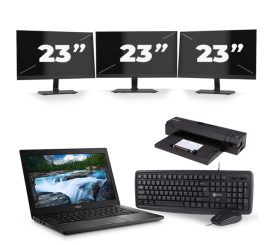 Dell Latitude 7390 - Intel Core i7-8th Generation - 13 ιντσών - 8GB RAM - 256GB SSD - Windows 11 + 3x 23 ιντσών οθόνη