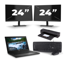 Dell Latitude 7490 - Intel Core i7-8th Generation - 14 ιντσών - 8GB RAM - 256GB SSD - Windows 11 + 2x 24 ιντσών οθόνη