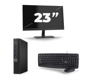 Dell OptiPlex 3070 Micro USFF - Intel Core i3-9ης γενιάς - 8GB RAM - 256GB SSD - Windows 11 + 1x 23 inch Οθόνη