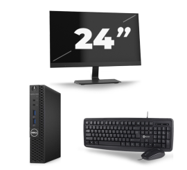 Dell OptiPlex 3070 Micro USFF - Intel Core i3-9ης γενιάς - 8GB RAM - 256GB SSD - Windows 11 + 1x 24 inch Οθόνη